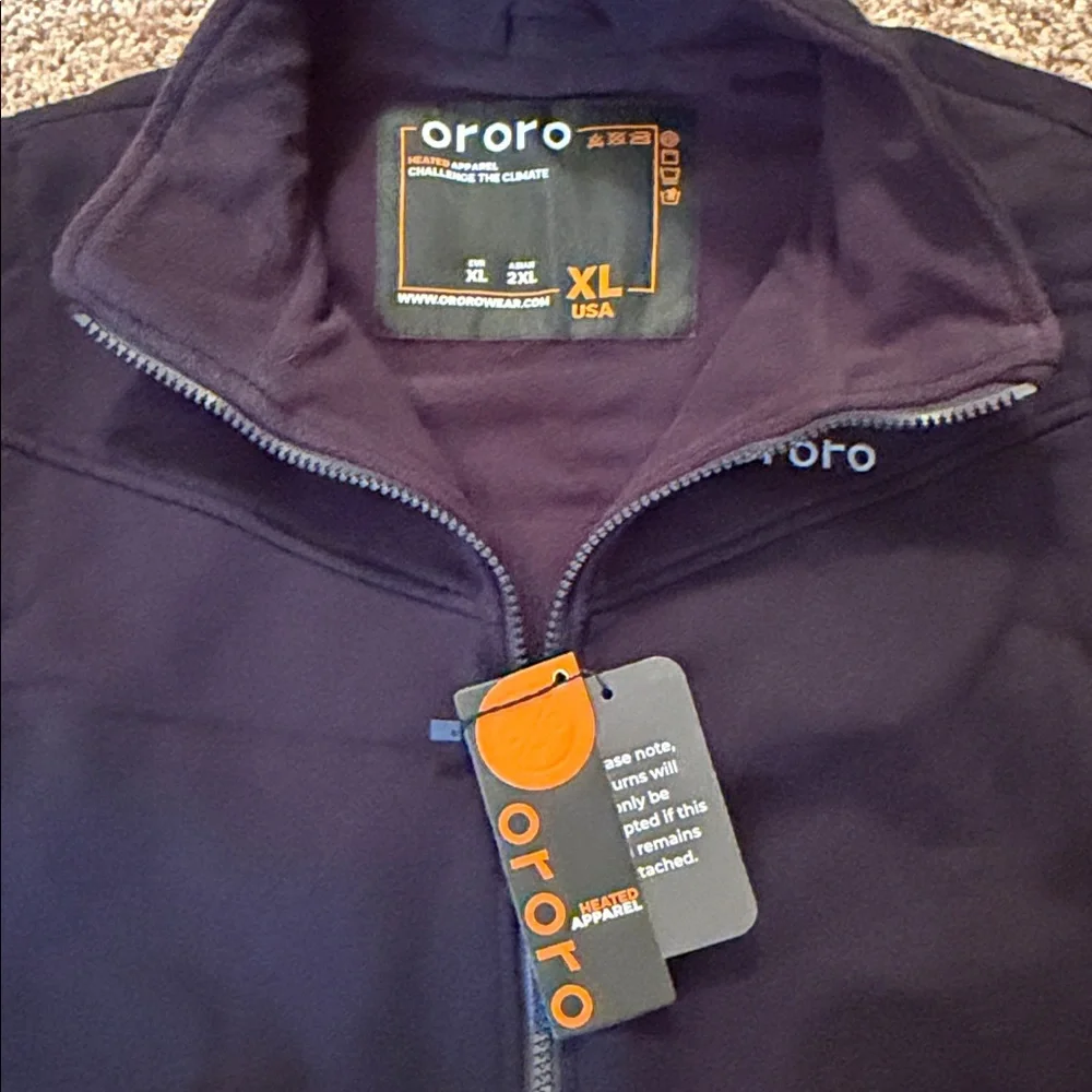 Ororo Black Heated Fleece Vest [no battery - shell only] - XL - Picture 2 of 2